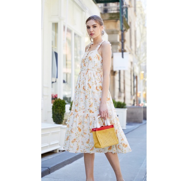 LoveShackFancy Ann Cotton Linen Midi / Maxi Dress S - Picture 4 of 8